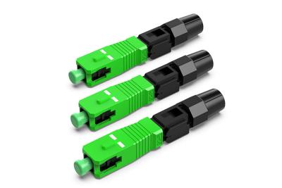 China Pre Embedded Optical Fiber Fast Connector SC UPC APC Quick Connector for sale