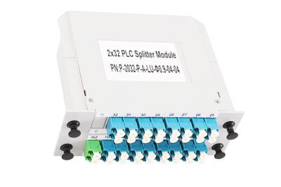 China Splitter Fiber Optic LGX BOX 2X16 PLC Splitter Box Green With FTTH for sale