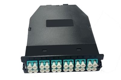China Fully Loaded MPO MTP Cassettes Female To LC Duplex Multimode OM3 24 Fiber Cassette for sale