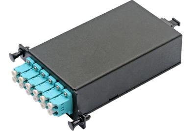 China 12 Fiber OM5 50/125 Multimode MPO MTP Cassettes Type A Polarity Fiber Cassette Module for sale