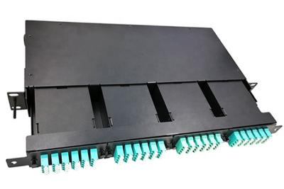 China 144F 19in 1U MPO MTP Patch Panels 12 Port Patch Panel Rack Mount For Fiber Channel for sale