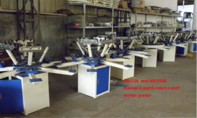 China High quality manual screen printer for Tshirt printing four colors 6 colors 8 colors for sale