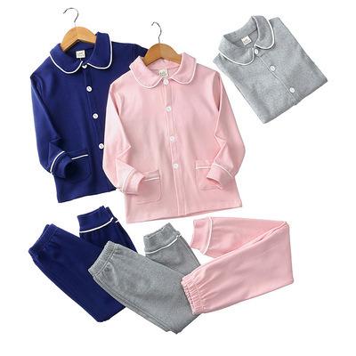 China 100% Breathable Cotton Girls Boys Lounge Wear Toddler Sleepwear Kids Loungewear Set for sale