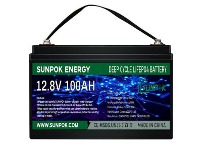 China SUNPOK LiFePo4 Portable Deep Cycle Battery Pack Power Station 12V 24V 100ah for sale
