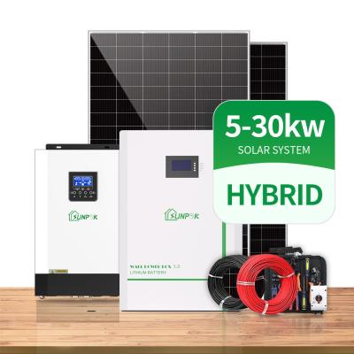 China Hybrid Off Grid Solar Panel System 5KW 10KW 15KW 20KW 30KW 50KW Home Solar Energy for sale