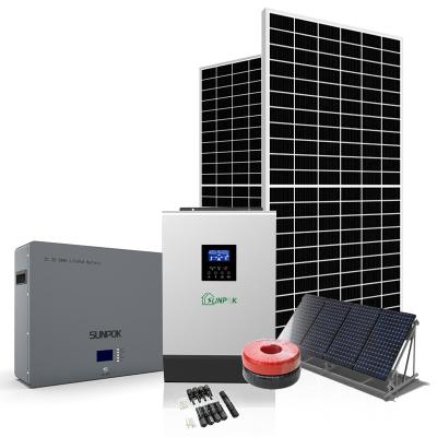 China Sunpok solar power energy system 3 Phase 5Kw 8Kw 10Kw 48V solar electric system for sale