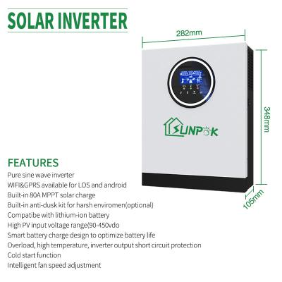 China Híbrido solar de Sunpok del inversor de Sunpok 48v del producto del inversor del inversor de la rejilla en venta