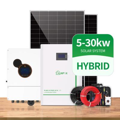 China On Grid / Off Grid Hybrid Inverter 3kw 5kw 6kw 8kw 10kw 24 Volt Off Grid Solar System Te koop
