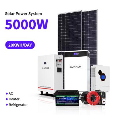 China Sistema de energía solar 5kw/10kw Kit de paneles solares para el hogar Paneles de silicio policristalino en venta