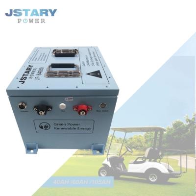 China 48V eléctrico Golf Trolley Bateria de lítio Clube Carro Baterias de lítio 99,6 lbs à venda