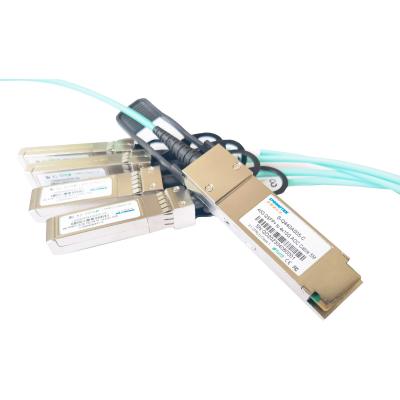 China 40G QSFP+ To 4x SFP+ 850nm AOC Network Cable 5M for sale