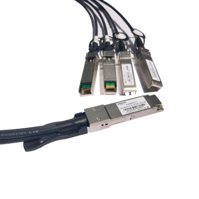 중국 1M 40G Twinax Cable QSFP+ To 4xSFP+ DAC Cable 판매용