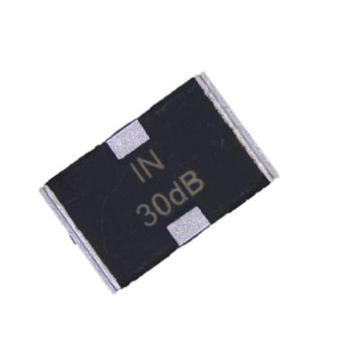 China 50w 30dB 2db gelijkstroom 3Ghz Chip Attenuators 6.35*6.35mm Te koop