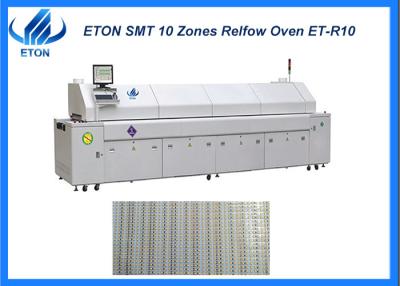 China High precision Max 50-700mm PCB SMT  10 zones reflow oven for sale