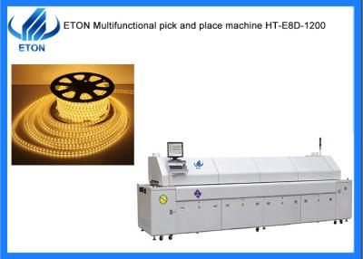 China PCB Size 50-700mm Heating Reflow Oven Machine 10 hot air circulation heating zones for sale