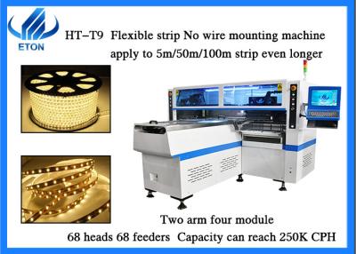 China LED strip making machine 250000CPH 68 heads 68 feeders SMT pick and place machine for sale