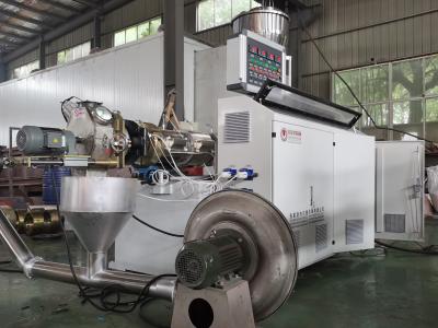 China Hot Die 37Kw Twin Screw Extruder Plastic Pelletizing Making Machine With Knife Cutting for sale