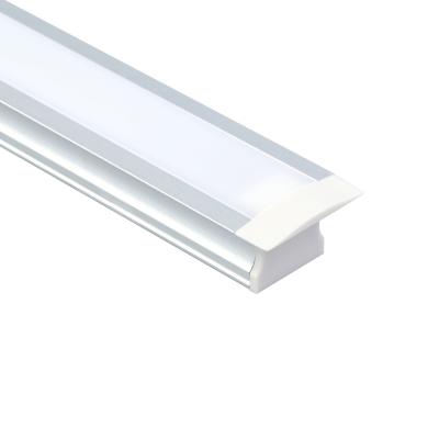 China Anodized Silver Recessed Led Aluminum Profile For Cabinet Lighting for sale