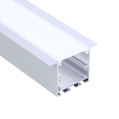 China Silver Aluminum Recessed Suspended Led Extrusion Profile U Shape for sale
