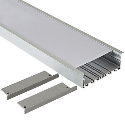China El canal de aluminio ligero anodizado modificado para requisitos particulares de tira del LED ahuecó perfil del yeso LED en venta