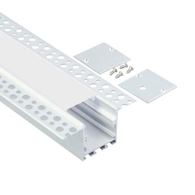 China la cubierta lechosa llevada ahuecada ancha de la PC del canal de aluminio del perfil de 74m m llevó la luz linear en venta