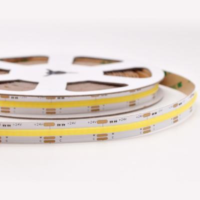 China Warm Cold White COB LED Flexible Strip Lights DC24V 10mm For City Building for sale