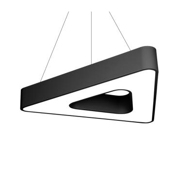 China Black Galvanized LED Linear Lights , Triangle Industrial Linear Pendant Lighting OEM for sale
