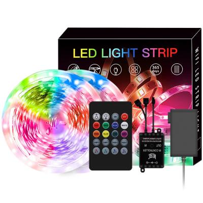 China Flexible Smart LED Strip Lights , 5m 5050 RGB LED Strip IP65 waterproof for sale
