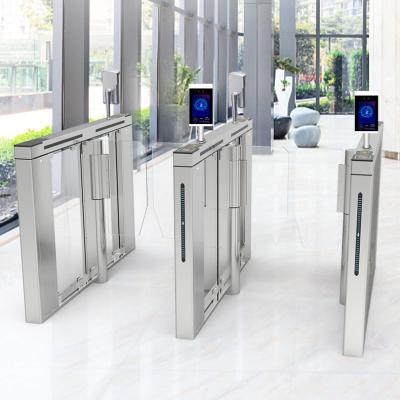 China Facial Recognition Swing Turnstile Gate Barrier Gate Fast Speed Pedestrian Access Control Card System for sale