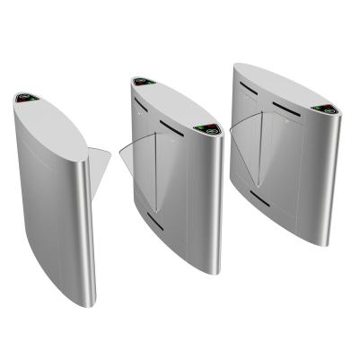 China Stainless Steel Automatic Flap Barrier with Double Mechanism Infrared Anti-clipping function for sale