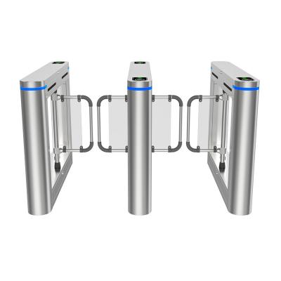 China Access Control Gate Smart Card Supermarket Barrier Automatic Opening Swing Turnstile for sale