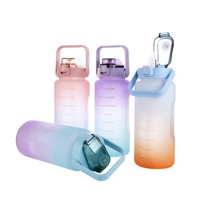 China Media botella de agua BPA 64 onzas libre del galón del gimnasio del deporte portátil de la aptitud 2,2 litros en venta