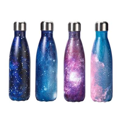 China Cola Shape Thermos Vacuum Flask Sports Water Bottle 500ml With Lid for sale