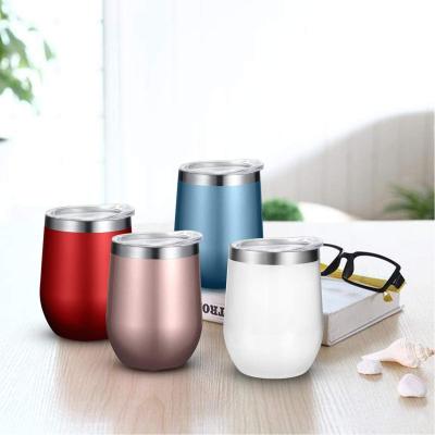 China Custom Stainless Steel Vacuum Insulated Wine Tumbler Drinking Cups 12OZ for sale