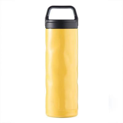 China 18oz Stainless Steel Water Bottles With Handmade Crashed Surface for sale