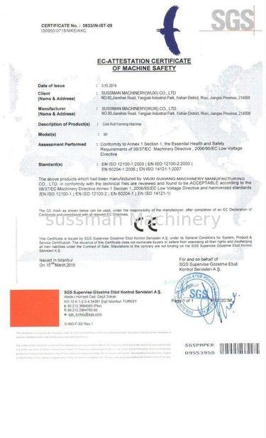 CE - Sussman Machinery(Wuxi) Co.,Ltd