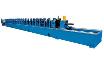 China 11Kw Main Motor Power GCr15 Roller Door Frame Roll Forming Machine Single Chain Drive for sale