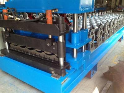 China Automatic Roof Panel Roll Forming Machine , Steel Metal Glazed Step Tile Making Machine for sale