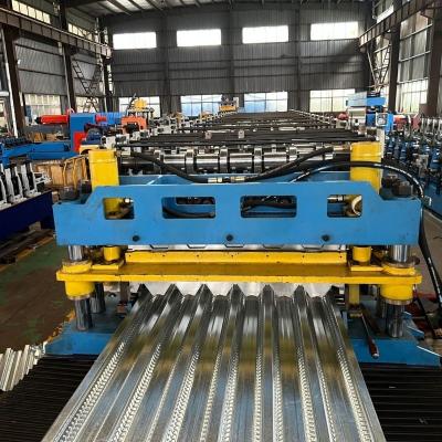 China Deck Tile Roofing Double Roll Forming Machine 0.45-0.8mm Thickness 1220mm Width for sale