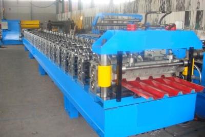 China 1mm Colored Steel Roof Panel Roll Forming Machine Customized Color 60-85mm Diameter of roller Axis for sale