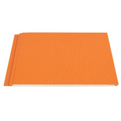 China Orange Color Pu Foam Sandwich Panel Brick Pattern Wall Cladding Decorative Metal Siding for sale