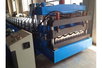 China 7.5kw Glazed Tile Roof Roll Forming Machine 5 Ton Passive Decoiler Roll Form Machines for sale