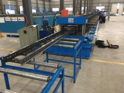 China Steel Channel Ladder Cable Tray Making Cold Roll Forming Machine 10 - 12 m / min for sale