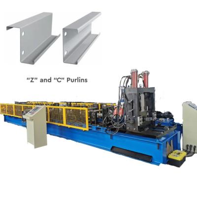 China Quick Change CZ Section Purlin Roll Forming Machine 5.5KW Galvanized Steel 1mm - 3 Mm for sale