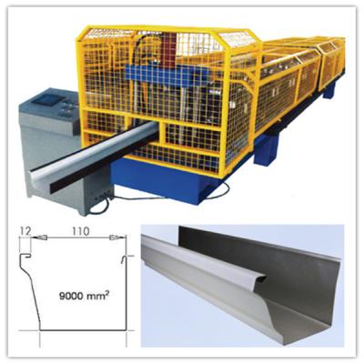 China 0.5-0.6mm Steel Roll Forming Machine Square Gutter Making Machine 12-15m/min for sale
