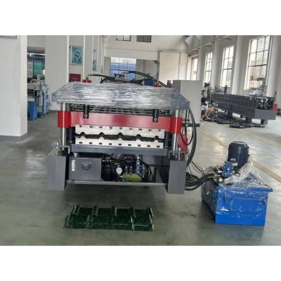 China PPGI Zinc Metal Roof Making Machine 0.3mm Full Automatic Metal Trapezoid 5 Rib for sale