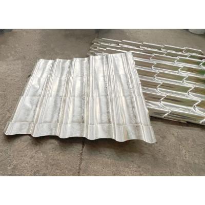 China 0.4-0.7mm Thickness Galvanized Steel Metal Roof Sheet Step Tile Glazed Tile Roll Forming Machine for sale