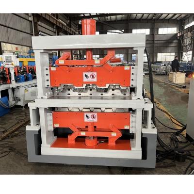 China USA Popular 2 Inches Composite And B Deck Double Layer Deck Floor Roll Forming Machine for sale