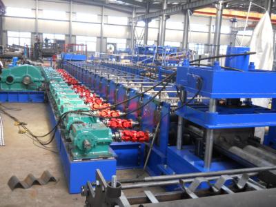 China Blue 5m - 20m / Min Speed Guardrail Roll Forming Machine With 15 Stations for sale