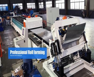 China Steel Silo Metal Roof Roll Forming Machine Gear Box Driven On Line Crimping for sale